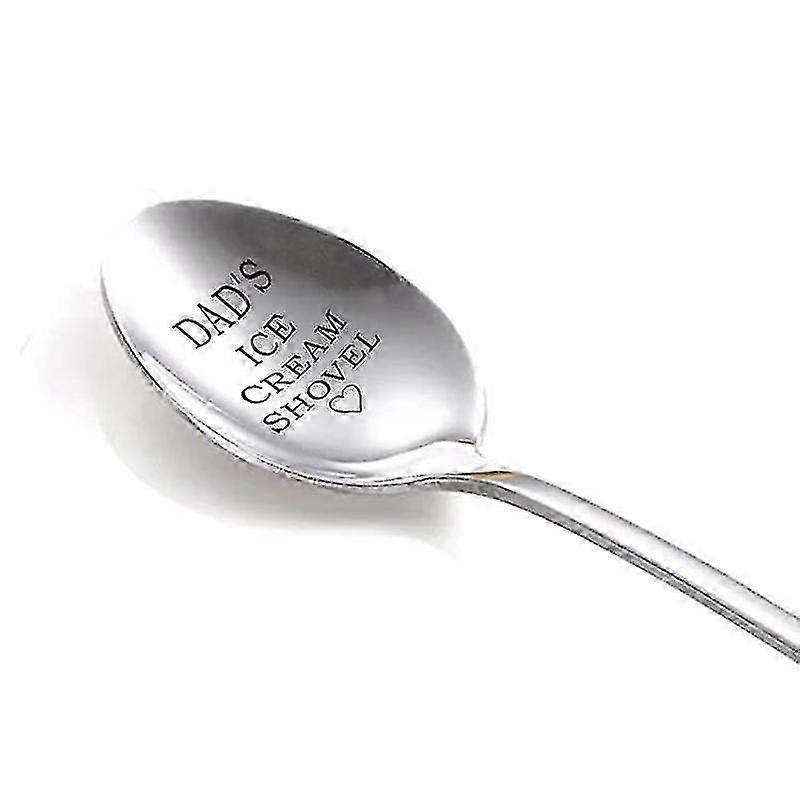 2 Pcs Spoons Engraved With Dad's Ice Cream Shovel