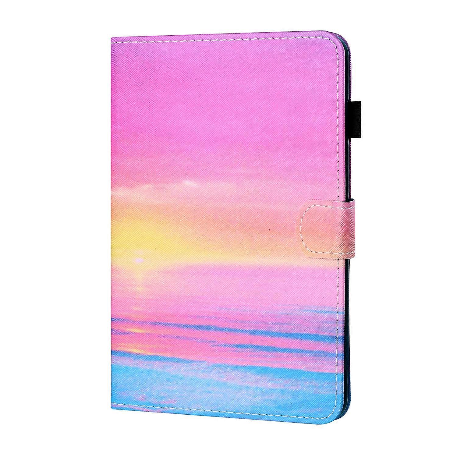 Tablet Case For Lenovo Tab M10 3rd Gen Coloured Drawing Stitching Smart Leather Tablet Case(Sunset)