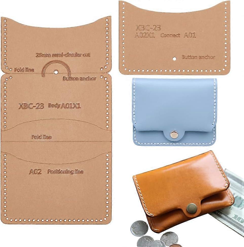 DIY Card Holder Wallet Pattern Templates Acrylic Walltet Clear Stencil Templates Wallet Acrylic Tansparent Stencil Templates for Wallet DIY Making DIY