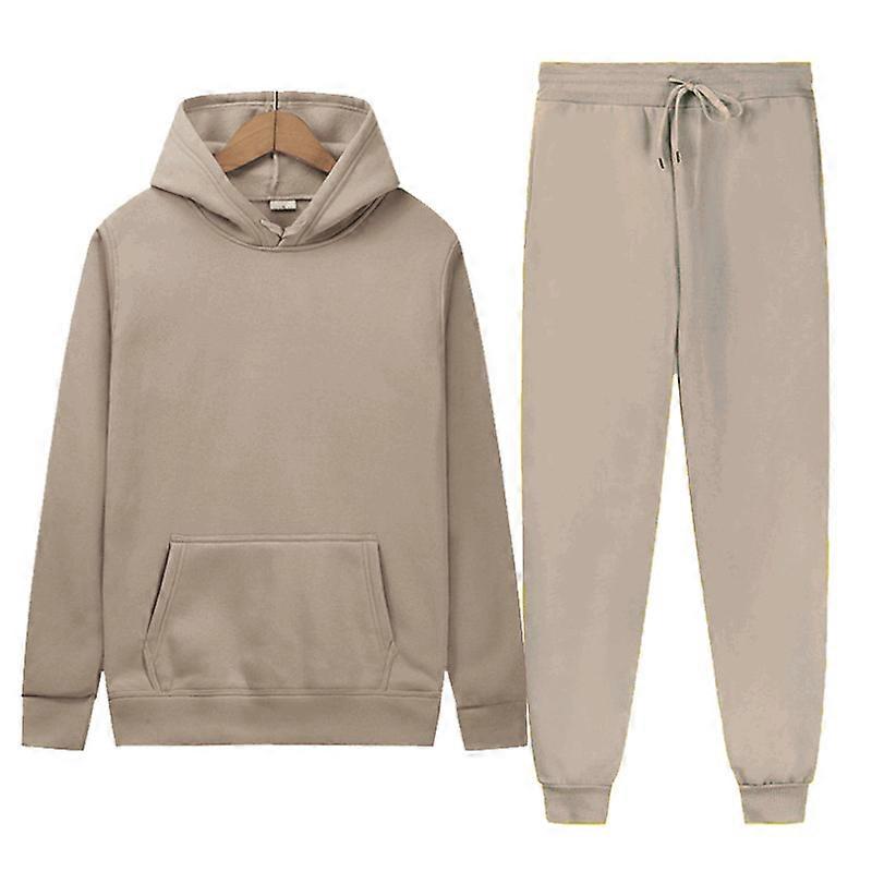 Sweatpant Set Jogger Sweatsuits Pullover Hooded Drawstring Tops For Running Walking Wear