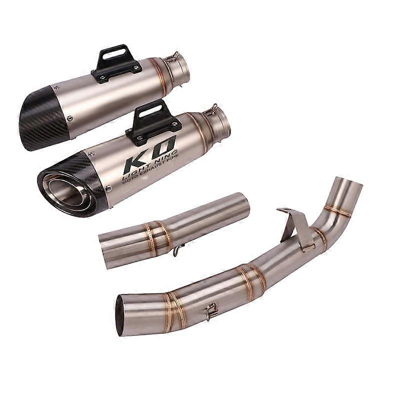 Για Kawasaki Z1000 2007, 2008, 2009 Ολίσθηση στο σύστημα μοτοσικλετών Mid Link Pipe Escape 51mm εξάτμιση εξάτμισης σωλήνα αριστερά &; δεξιά πλευρά