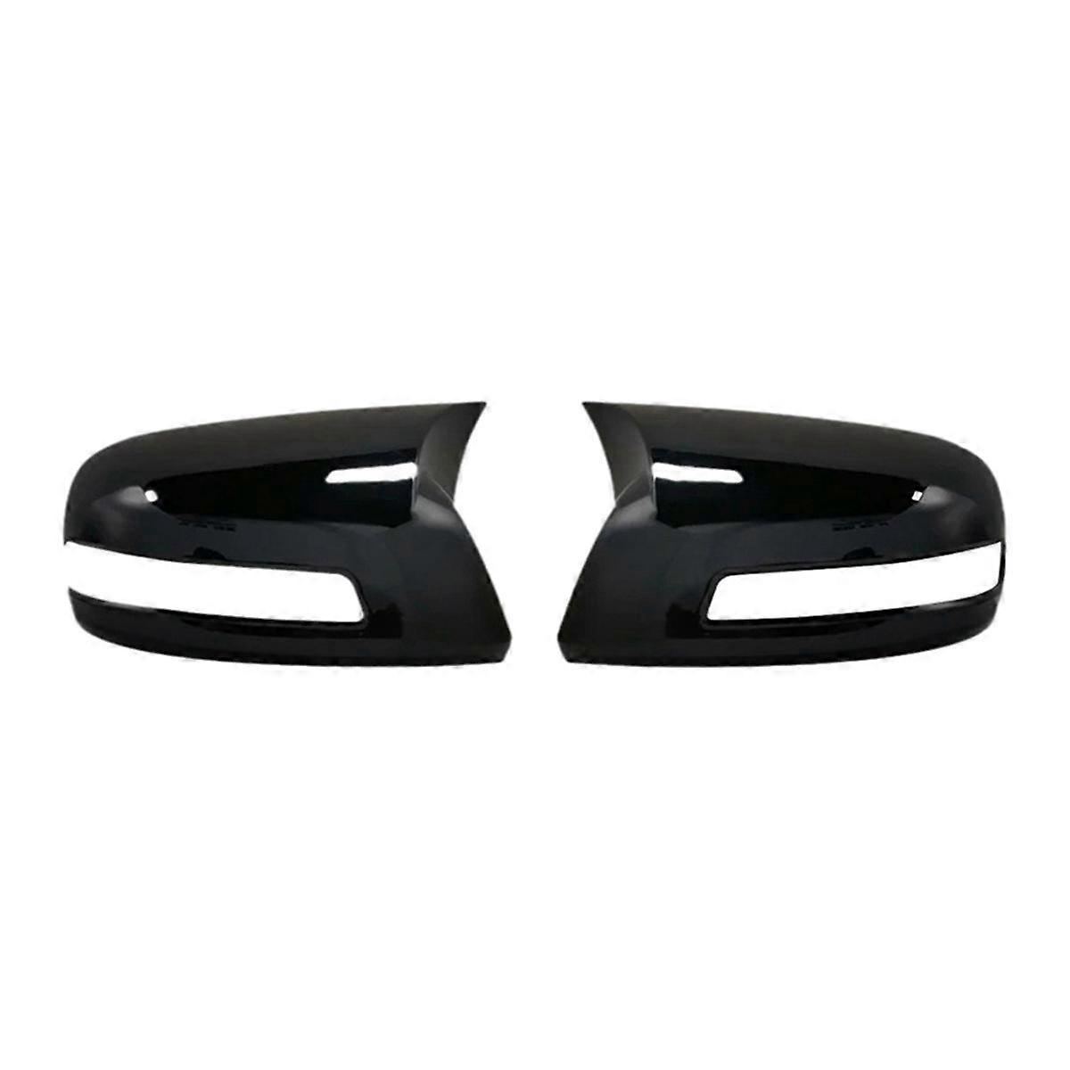 1 Pair of Black Rearview Mirror Covers Adhesive for 12-15 9Th Generation Horn Cover Decoration Modification