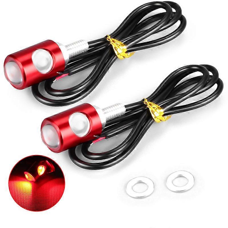 Motorcycle LED Mini Turn Signal CNC Eagle Eye Shape Turn Indicators daily running light Number License Plate Tail Brake Lights