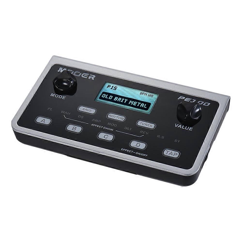 PE100 Portable Multi-effects Processor Guitar Effect Pedal 39 Effects 40 Drum Patterns 10 Metronomes Tap Tempo