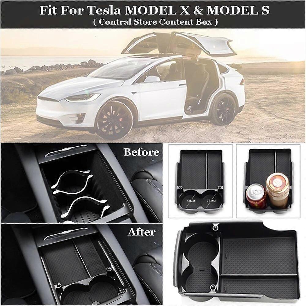 Car Center Console Tray Automobiles Replacement Central Armrest Storage Box For Tesla MODEL X MODEL S Stowing TidyingVehicle Dashboard Accessories