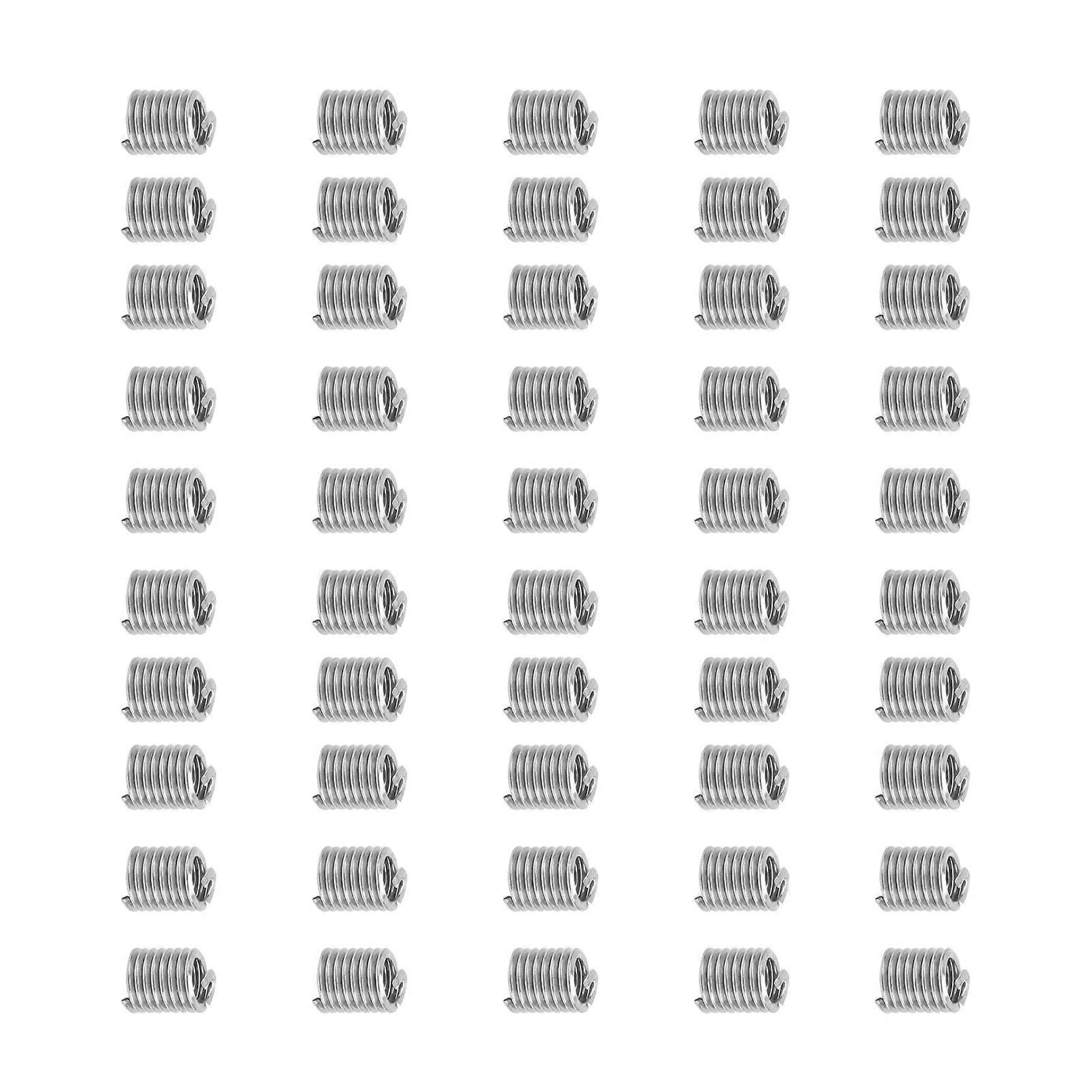 50Pcs Wire Thread Insert US Units Screw Bushing Inserts Threaded Hole Repair Tool 1/4in?202D