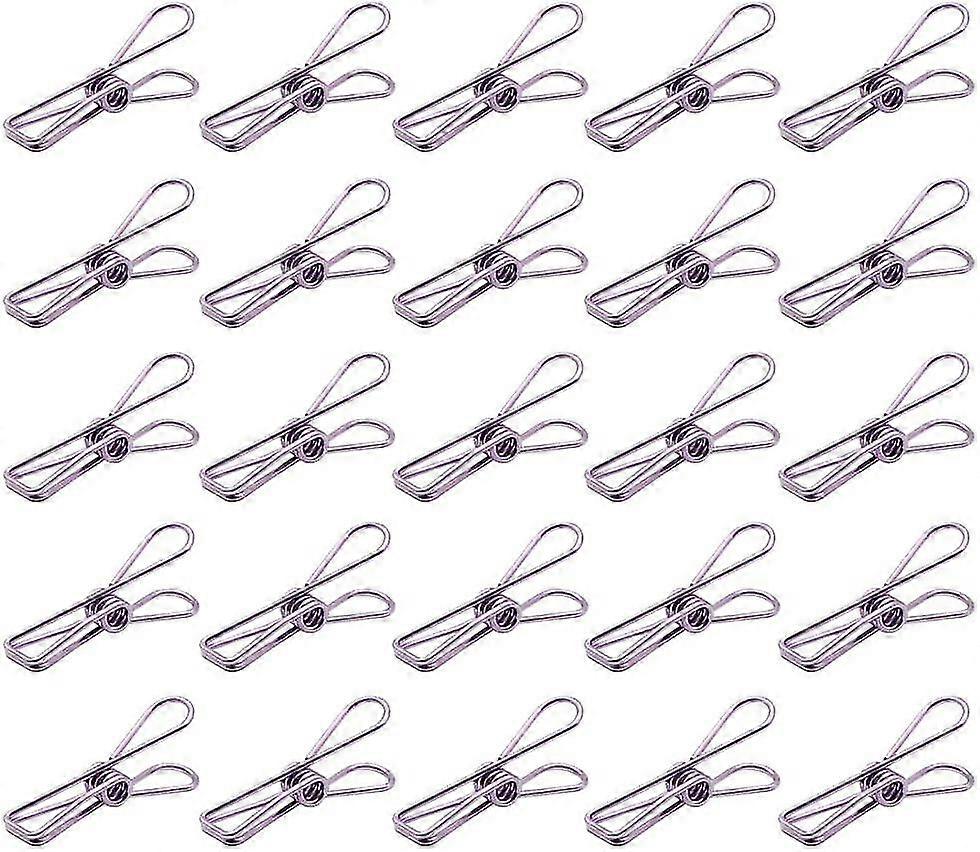 For 25 Pack Small Metal Drawing Clip: 5 Color Multipurpose Utility Clips (Purple) for Various Uses