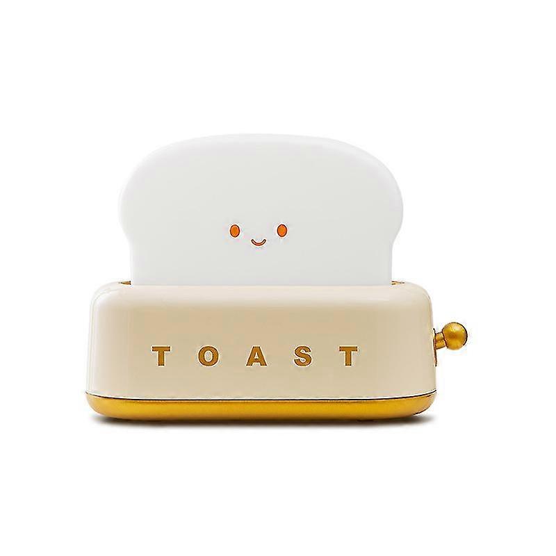 Toast Night Light Cute Bread Led Night Lamp Creative Usb Charging Light Portable Bedroom Bedside Sleep Light Timer And Dimmable For Teenager