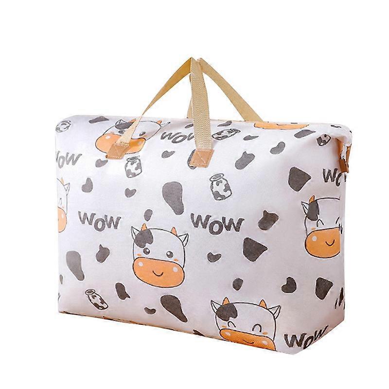 תיק נסיעות חדש דפוס פרה תיקי יד ניידים מתקפלים עמיד למים שקיות אחסון מזוודות בקיבולת גדולה מארגן תיק דאפל נשים