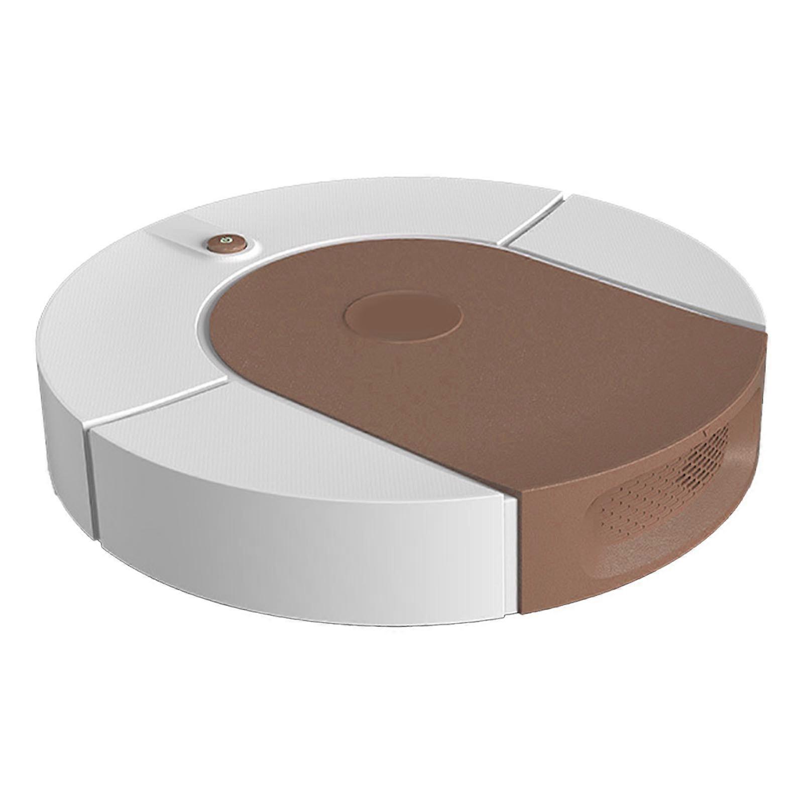 Robot Vacuum Cleaner Strong Suction Automatic USB Rechargeable Sweeping Robot for Ceramic Tiles Hard Floors Brown 