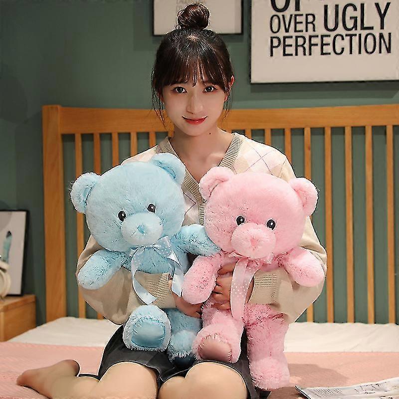 50cm 테디베어 봉제 인형 귀여운 봉제 부드러운 동물 곰 리본 인형 어린이 아기 어린이 생일 선물 발렌타인 선물