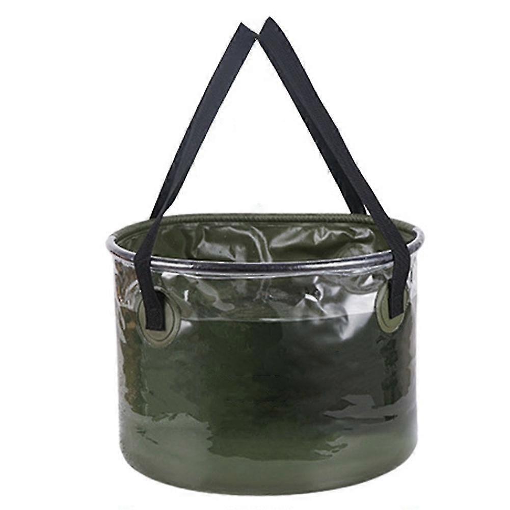 20l/30l Folding Bucket With Handle Large Capacity Water Contain Tool For Camping Hiking