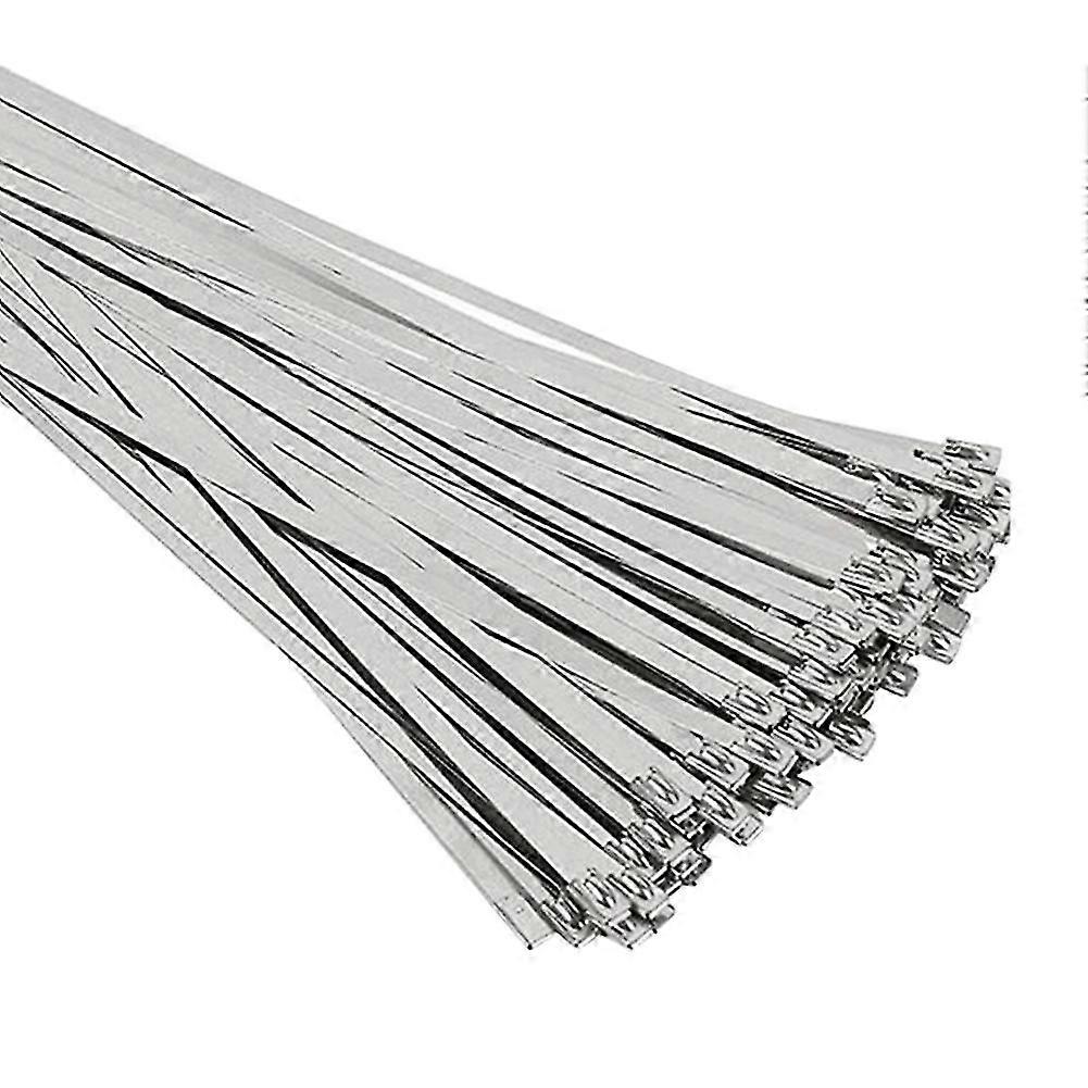 100pcs Multi-purpose Locking Cable Metal Zip Ties Stainless Steel Self Locking Zip