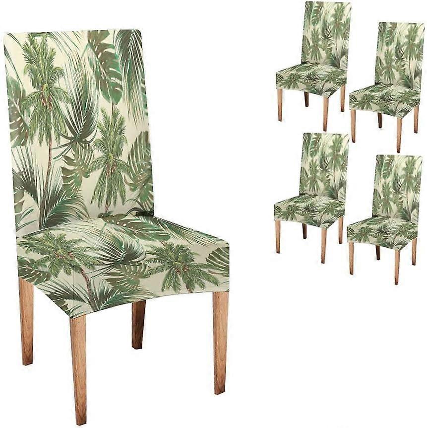 Banana Parson Chair Slipcover 4 Pack Trees Tropical Leaves Monstera Leaf Summer Seamless Pattern Botanical Vintage P Parson Chair Slipcover Removable
