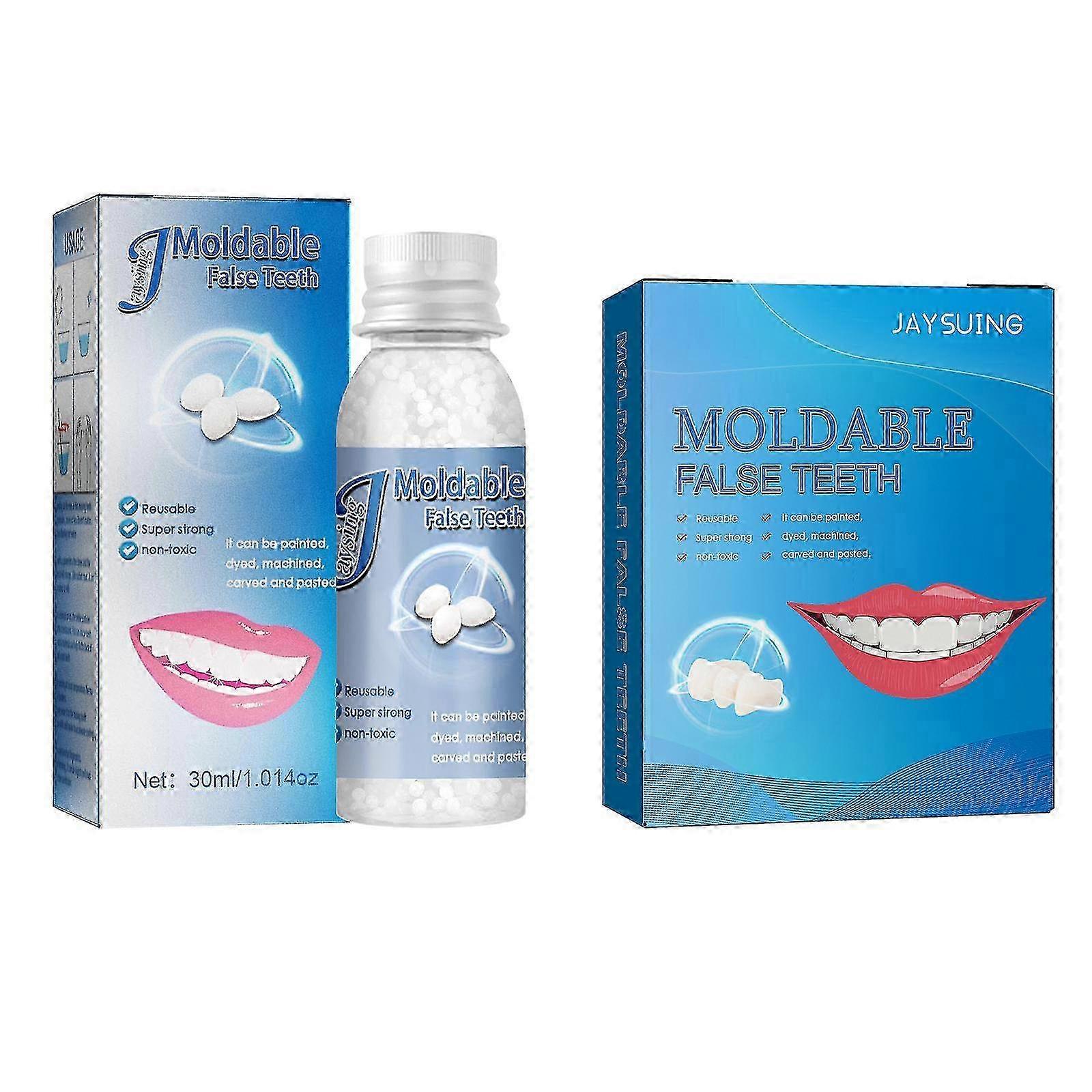 Jaysuing Temporary Tooth Repair Kit False Teeth Solid Glue Granules Teeth Gaps Missing Broken Tooth False Filling Material Tool Xinda |