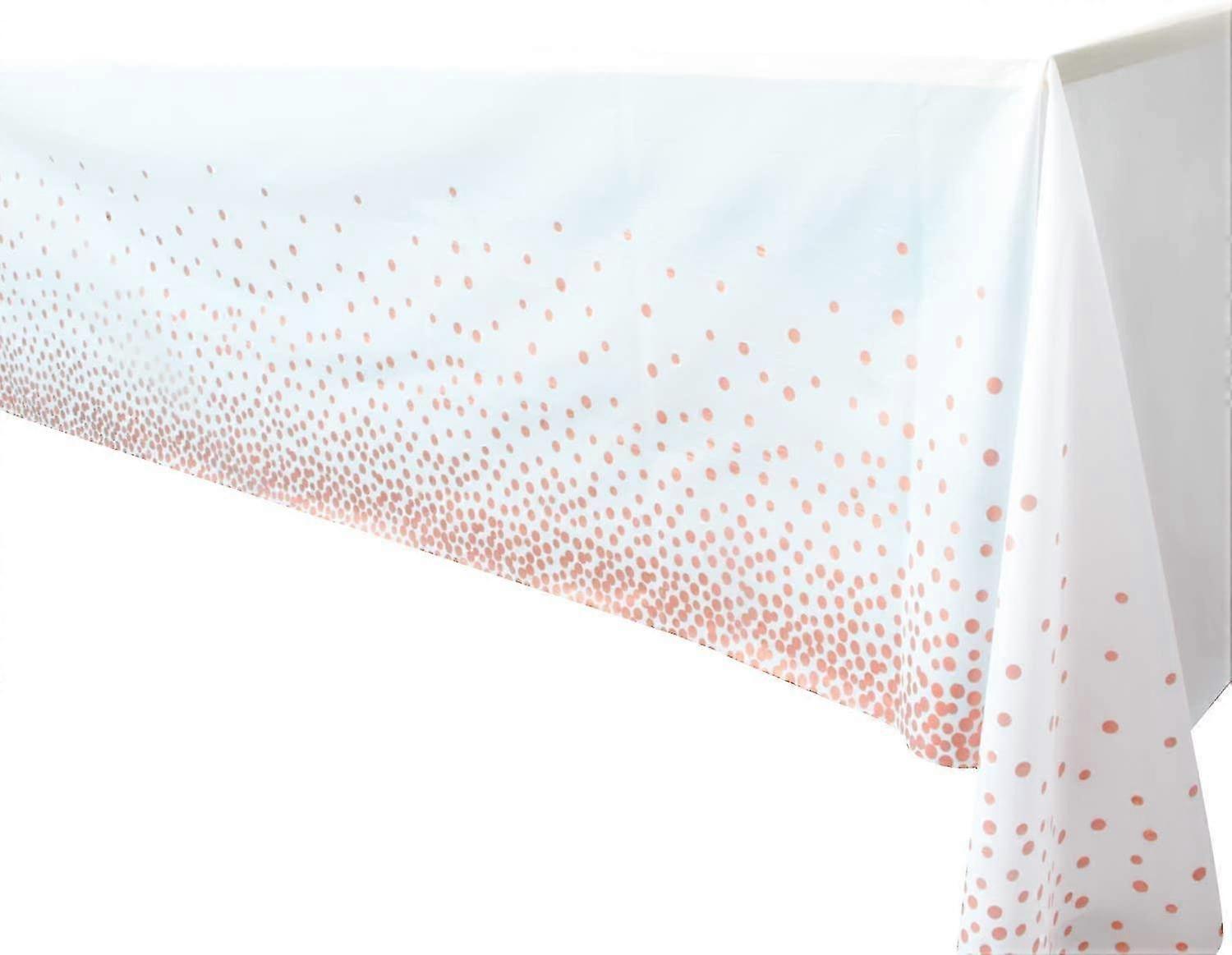 Tablecloths For Rectangle Tables,-Rose Gold Dot Confetti Party Table Cloths,54" X 108",4 Pack