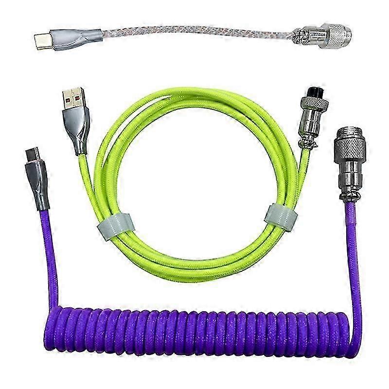 Mechanical Keyboard Cable Usb Data Cable Aviation Head Cable Spring Cable Gaming Keyboard Cable,1