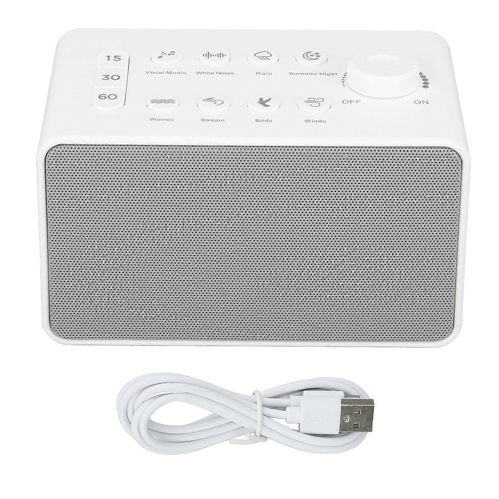 S16 White Noise Machine USB Rechargeable Portable Sound Machine with 8 Natural Sounds for Baby Adults Kids Sleeping