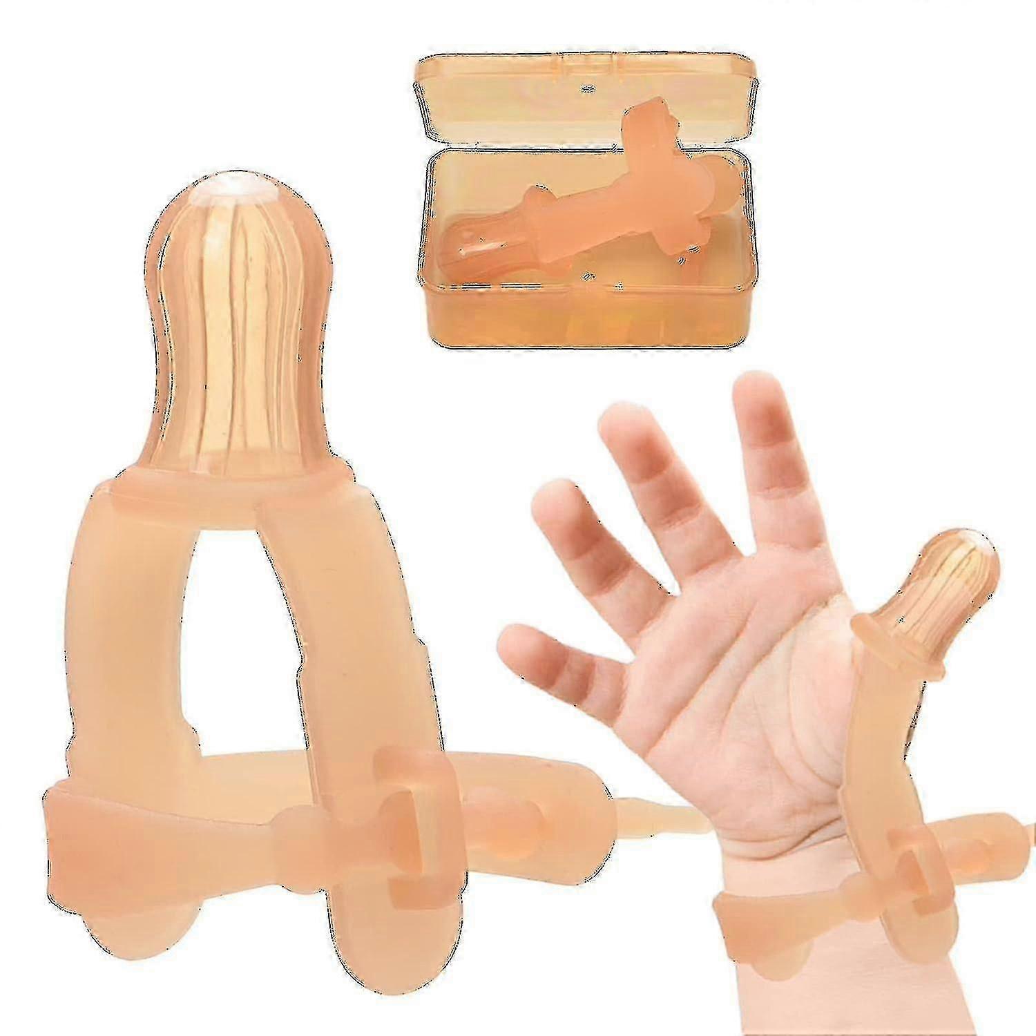 פקק מציצת אגודל לילדים - מגן אגודל אגודל מתכוונן ערכת טיפול מציצת אגודל סיליקון