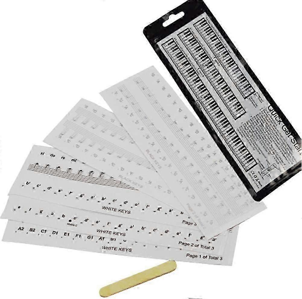 54/61/88 Key Piano Stickers Transparent Piano Keyboard Note Sticker PVC Key Electronic Sticker Name Accessories Stave Piano