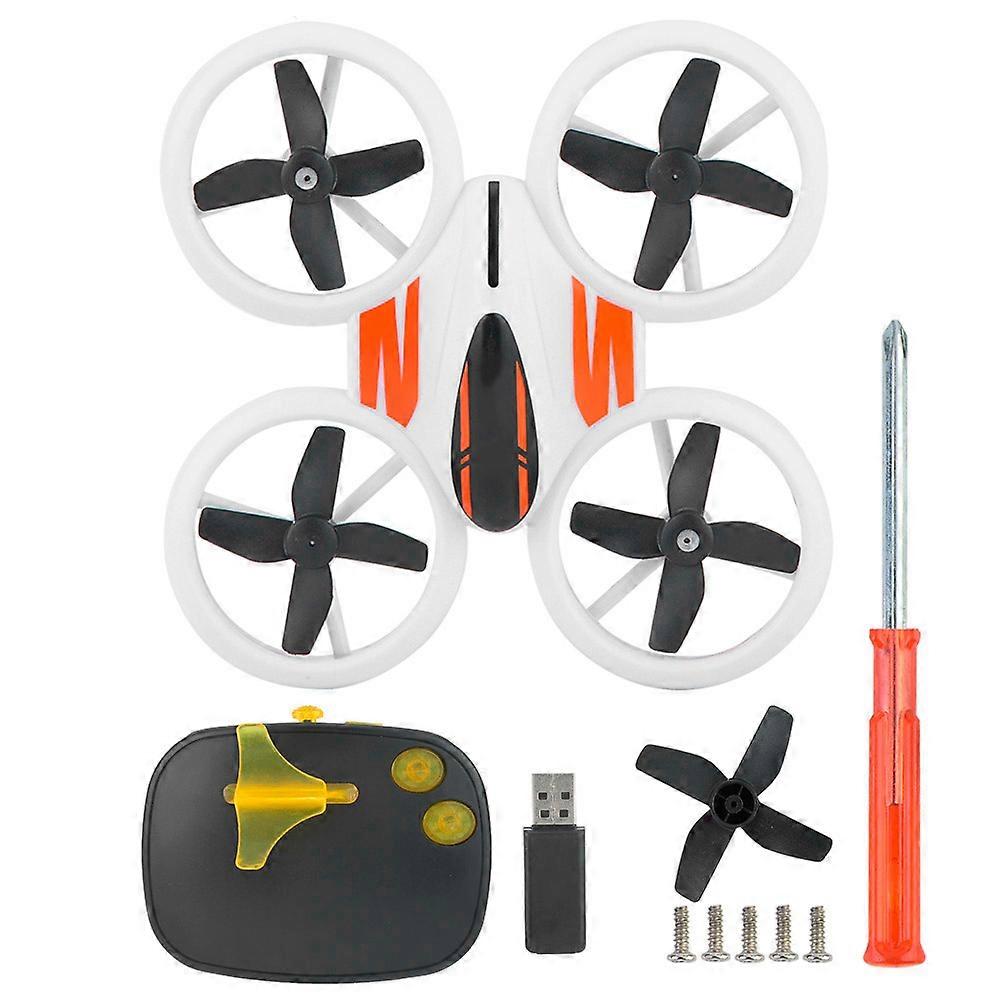 Mini Altitude Hold Remote Control Quadcopter Drone RC Model with Dazzling Light(Orange White)