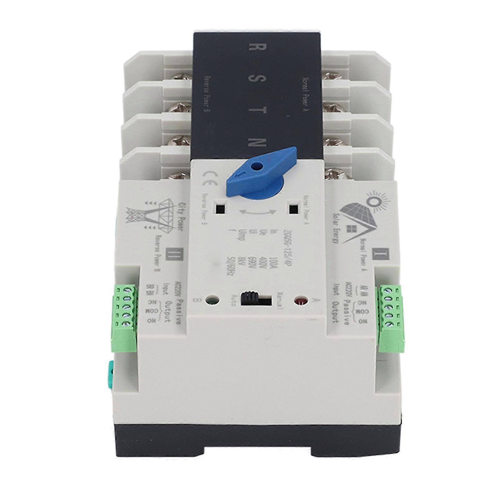 Dual Power Automatic Transfer Switch 4P ATS 100A Automatic Transfer Switch for Shopping Mall Factory
