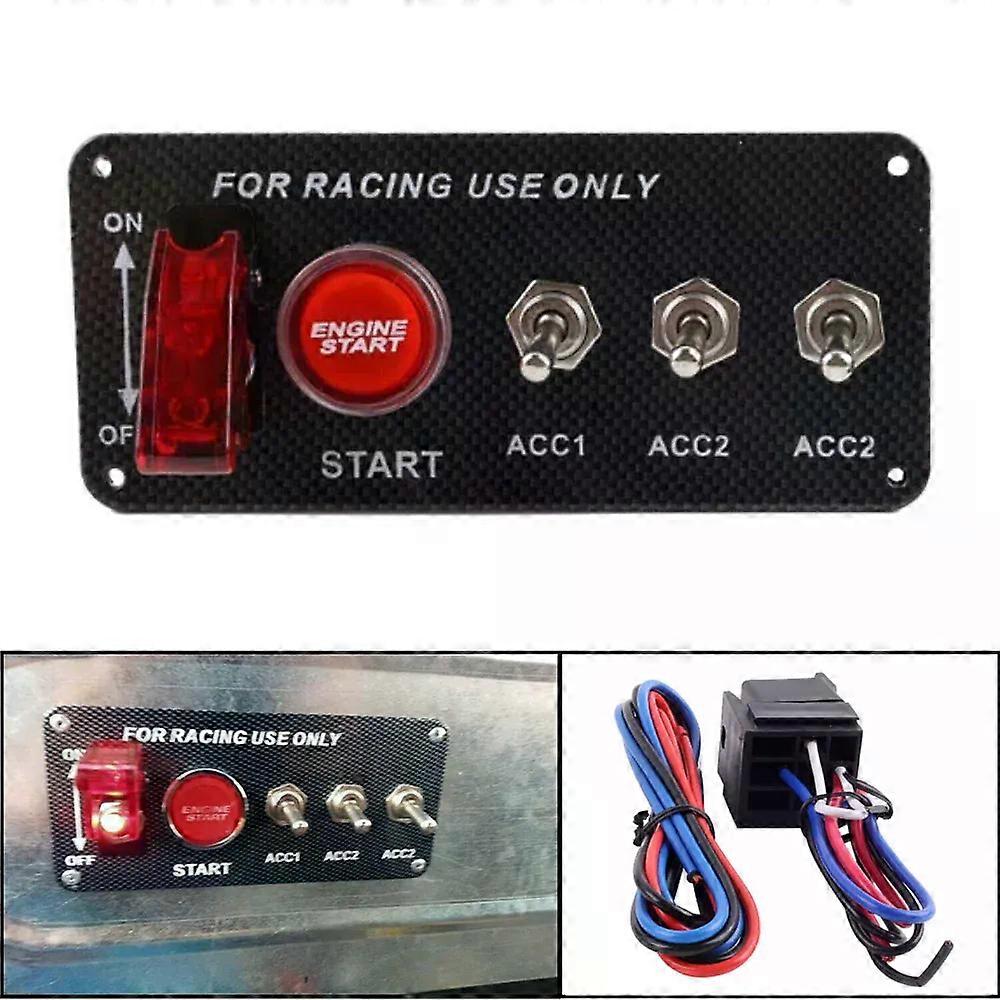 LED Switch Ignition Switch Engine Start Push Button Kit Car Accessories Universal For 12V Power Supply Speed And Vehicle