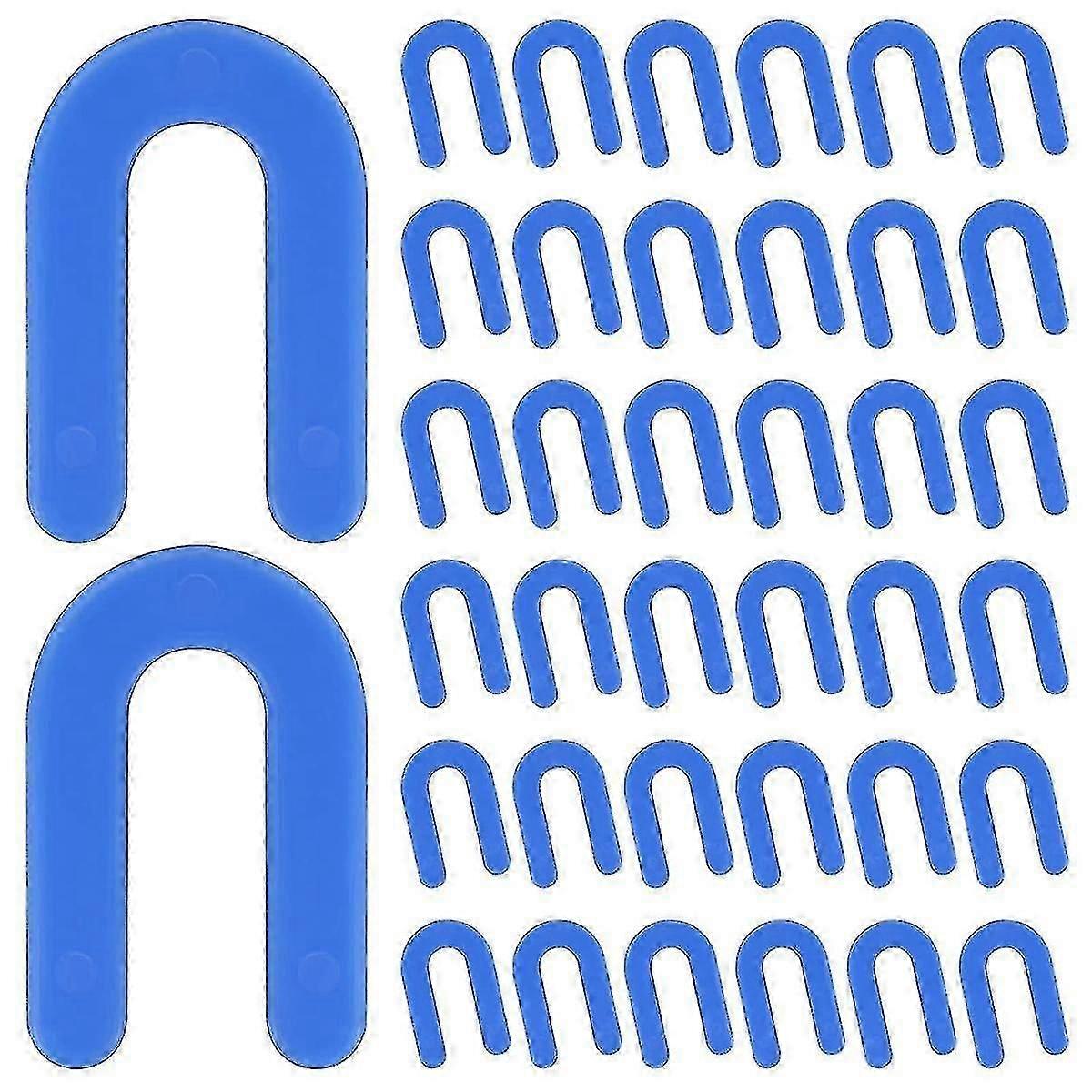 فاصل بلاط نظام تسوية البلاط 1/16 بوصة ، فاصل حدوة الحصان على شكل حرف U مشبك تسوية بلاط بلاستيكي ، 30 VBMT