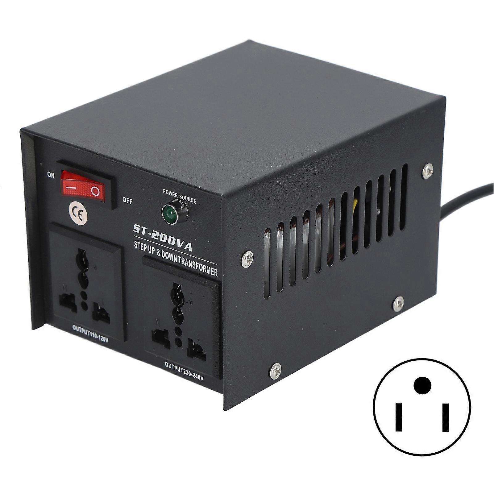 200W Power Voltage Converter Step Up Buck Transformer for Electrical Devices 110V‑120V 220V‑240V,US Plug