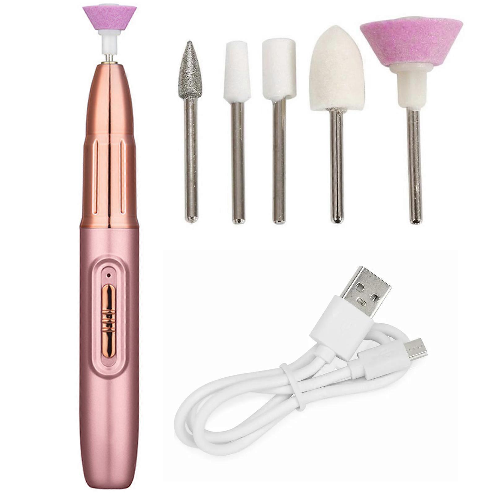 Easy to Use Electric Nail Drill Set Professional Nail File Machine Convenient Nail Grinder Achieve Perfect Nail Trimming  rose gold