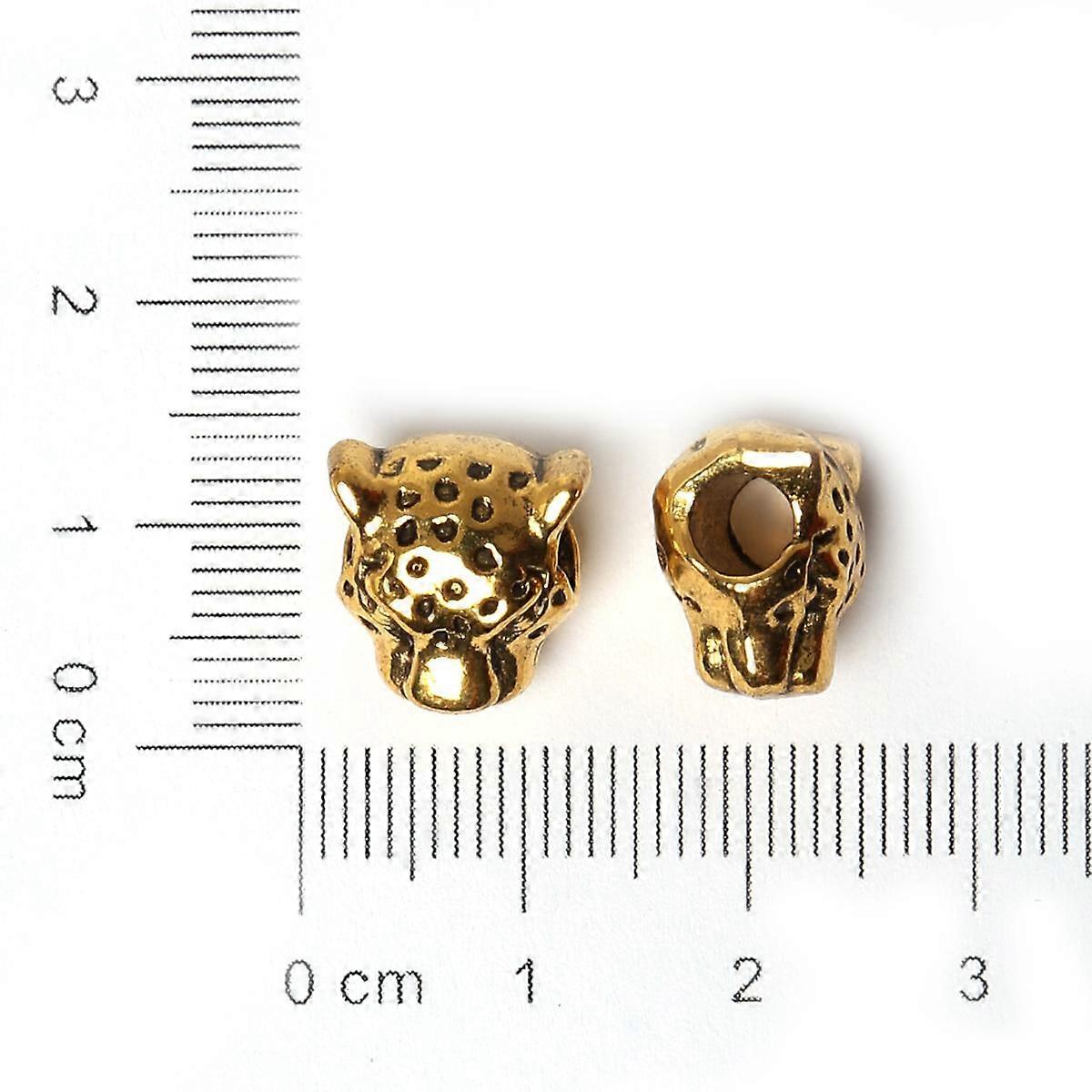 10Pcs 12*12mm Leopard Head Zinc Alloy Pendants For Jewelry Component Making DIY Charm Decoration