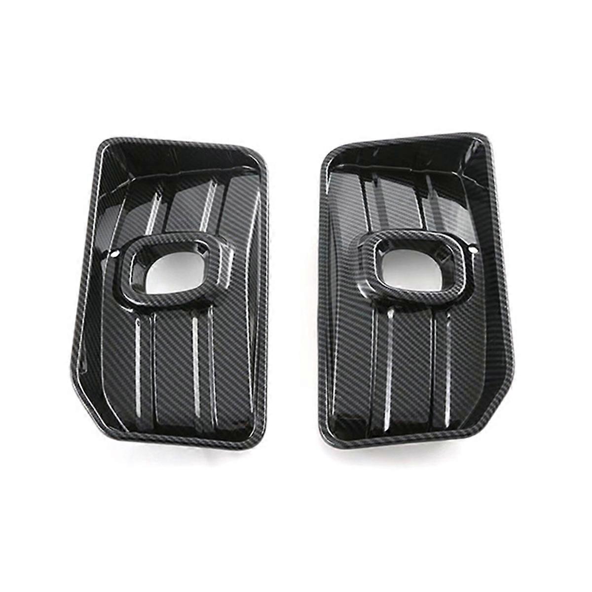 For J100 2022-2025 Car Front Fog Lights Lamps Cover Trim Accessories Carbon Fiber
