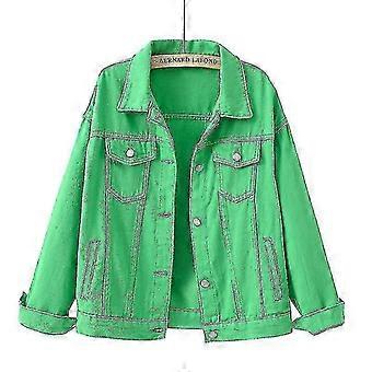 1009919889927Denimjakke til kvinder 4XL GRØN