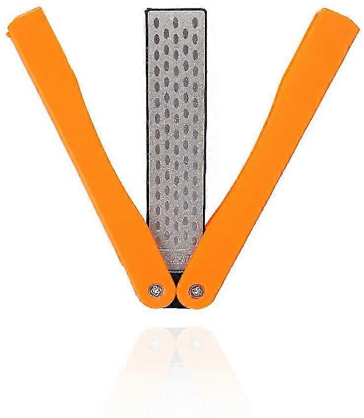 Knife sharpener, Folding design, Durable grinding surface, Compact and portable for easy storage and use