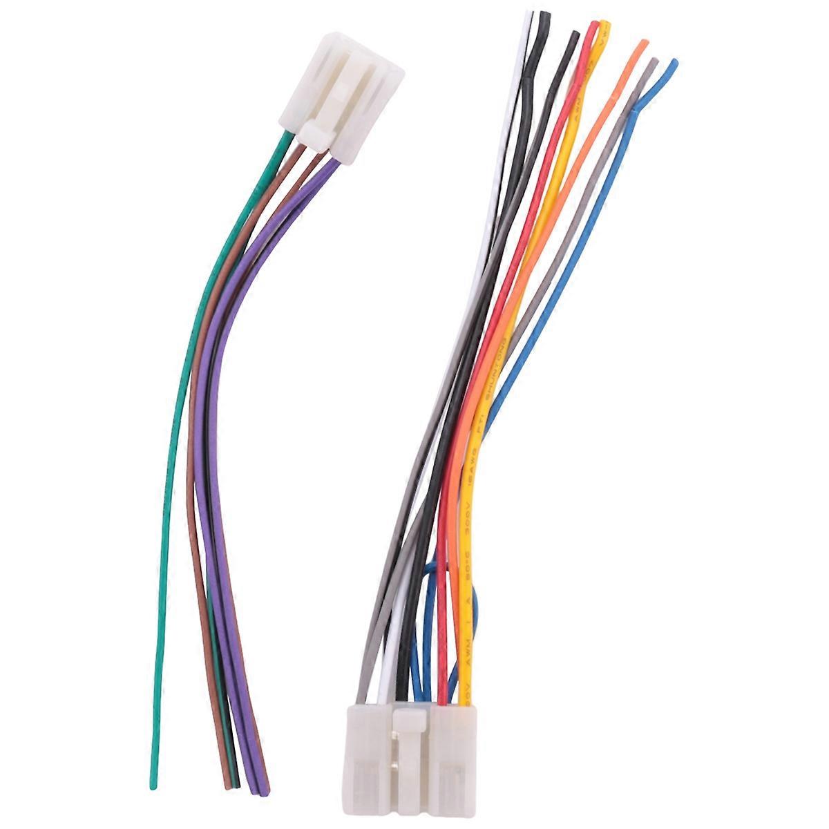 Universal Stereo Cd Player Wiring Harness for // Wire Adapter Aftermarket Radio Plugs 1 Pair Connector Cable