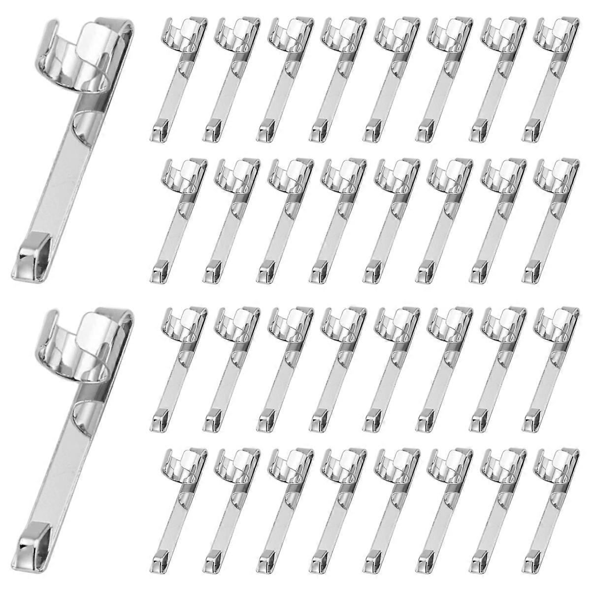 Metal Pencil Clips Slide on Pencil Pocket Clips Snap In, 60 Pcs