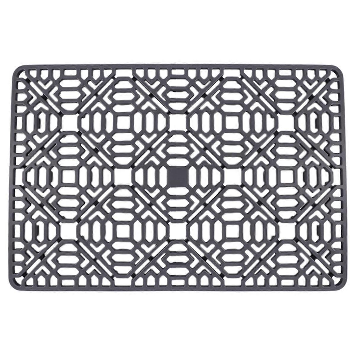 Sink Mat Kitchen Sink Protector for Bottom,Silicone Grey Non-Slip