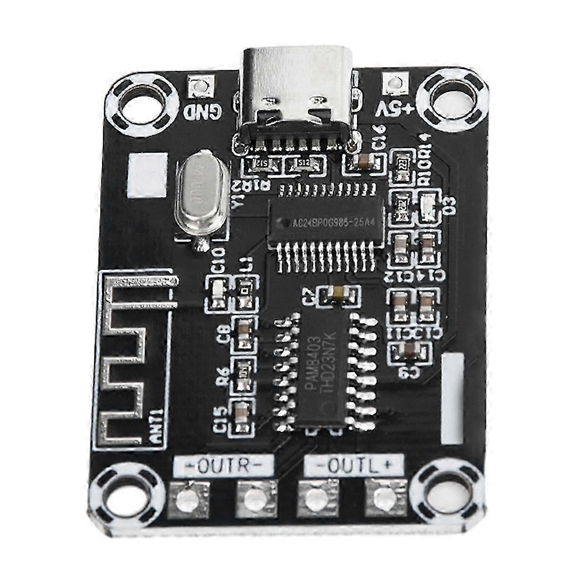 PAM8403 لوحة مكبر للصوت بلوتوث رقمية DC5V حالة صغيرة TYPE-C تعمل بالطاقة 5W USB مكبر للصوت المجلس مودو