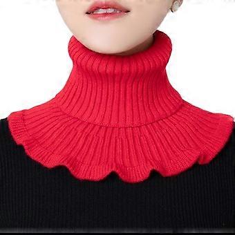 Turtleneck Knitted False Collar Elastic Fake Collar Detachable Ruffle False Collars Winter Blouse False Collars  Yellow