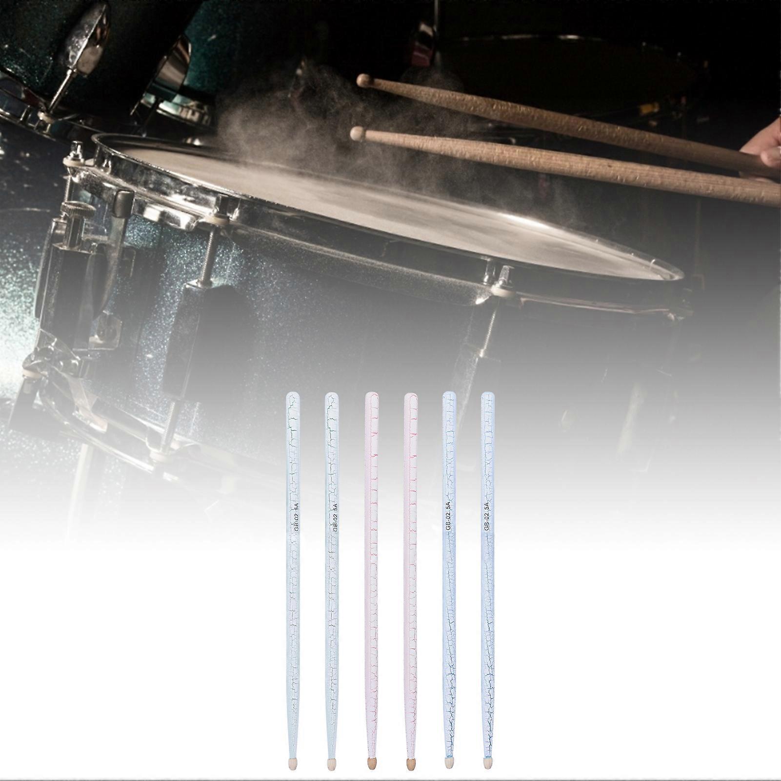6Pcs 5A Walnut Drum Sticks 40.5cm Lithosporic Texture Set