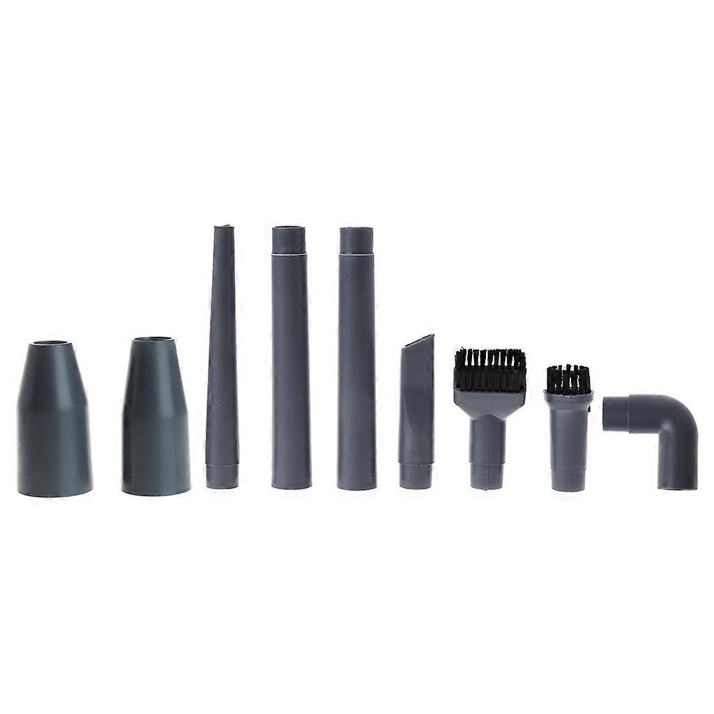 9Pcs Vacuum Cleaner Accessories Multifunctional Corner Brush Set Plastic Nozzle  black
