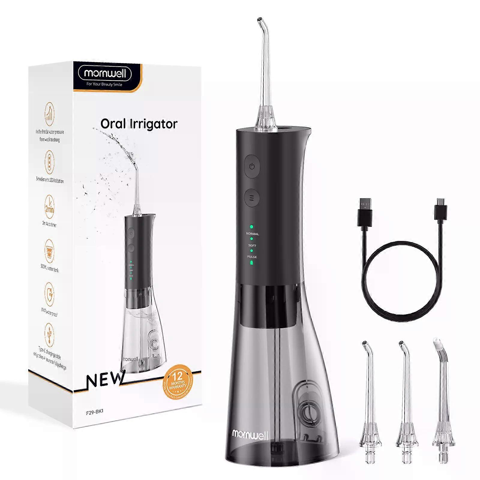 Diş Temizliği için Su Diş İpi, 3 Mod, Şarj Edilebilir Ağız Duşu, 3 Uç, Güçlü Pil Ömrü, Su Diş Fırçası, 300ML Tank