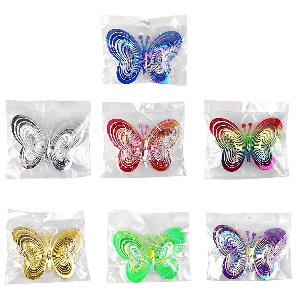 Butterfly Wind Spinners Hanging Ornaments Rotating Wind Chime A