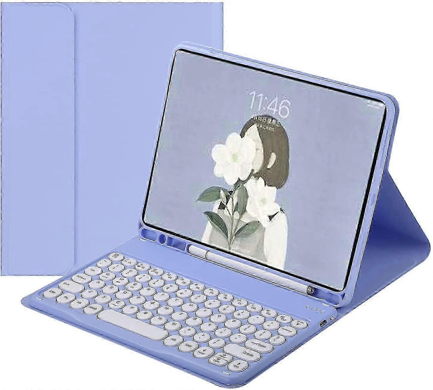 Capa para Teclado iPad Mini 5 com BT Sem Fio & Slot para Lápis