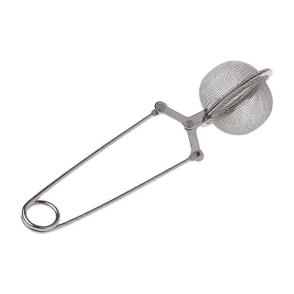 Mesh Strainer Snap Ball Loose Leaf Tea Infuser Stainless Steel Secure Locking
