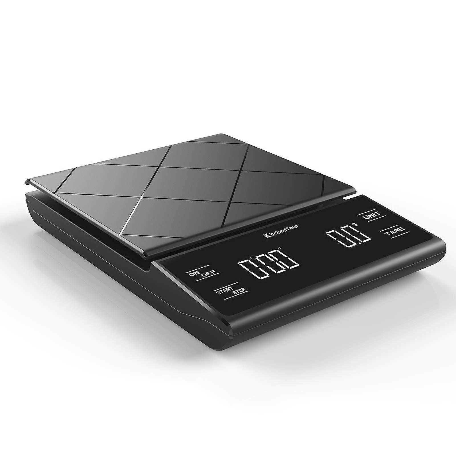 Digital Multifunction High Precision Coffee Scale with Bright LCD Display for Pour Over Drip Espresso 3kg/0.1g