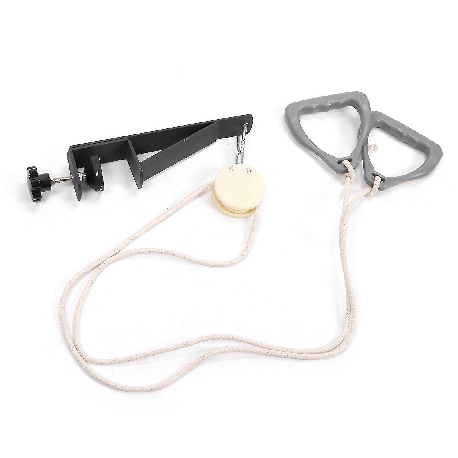 Pulley Exercise Equipment for Shoulder Mobility Physical Therapy Heavy Duty Head Halter Adjustable Spreader Bar with Traction Rope Self Attaching