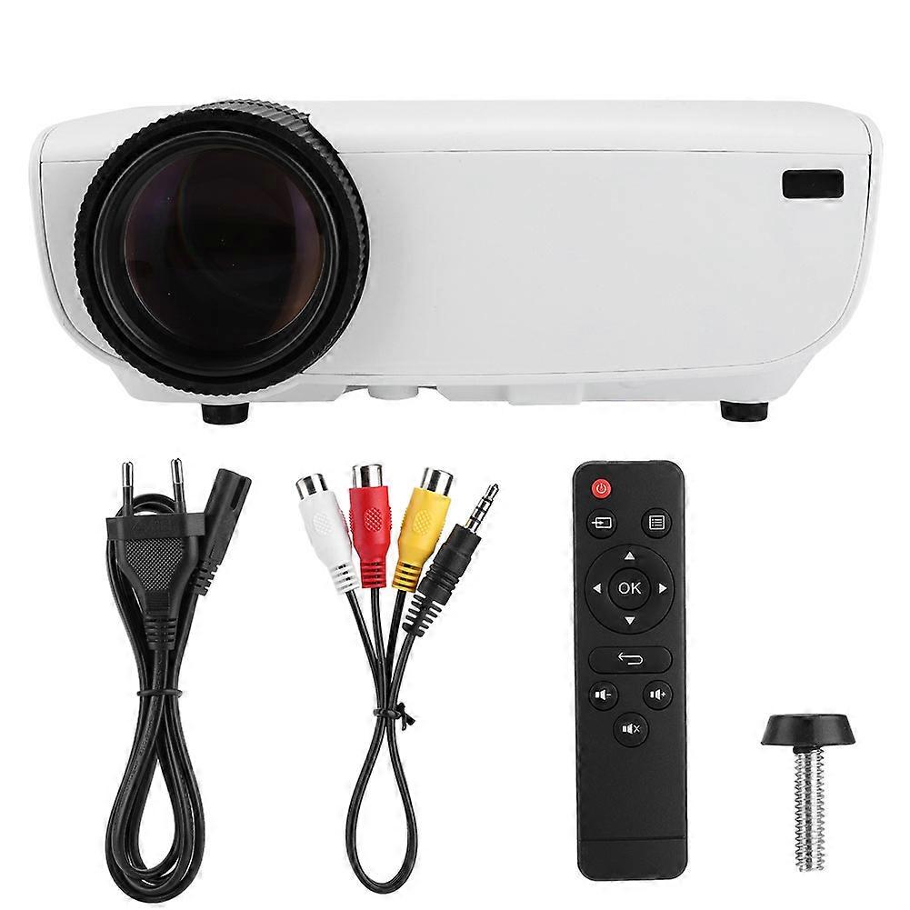 W50 Home Office Projector 1280*800 for Computer TV Tablet U Disk EU 100V-240V White