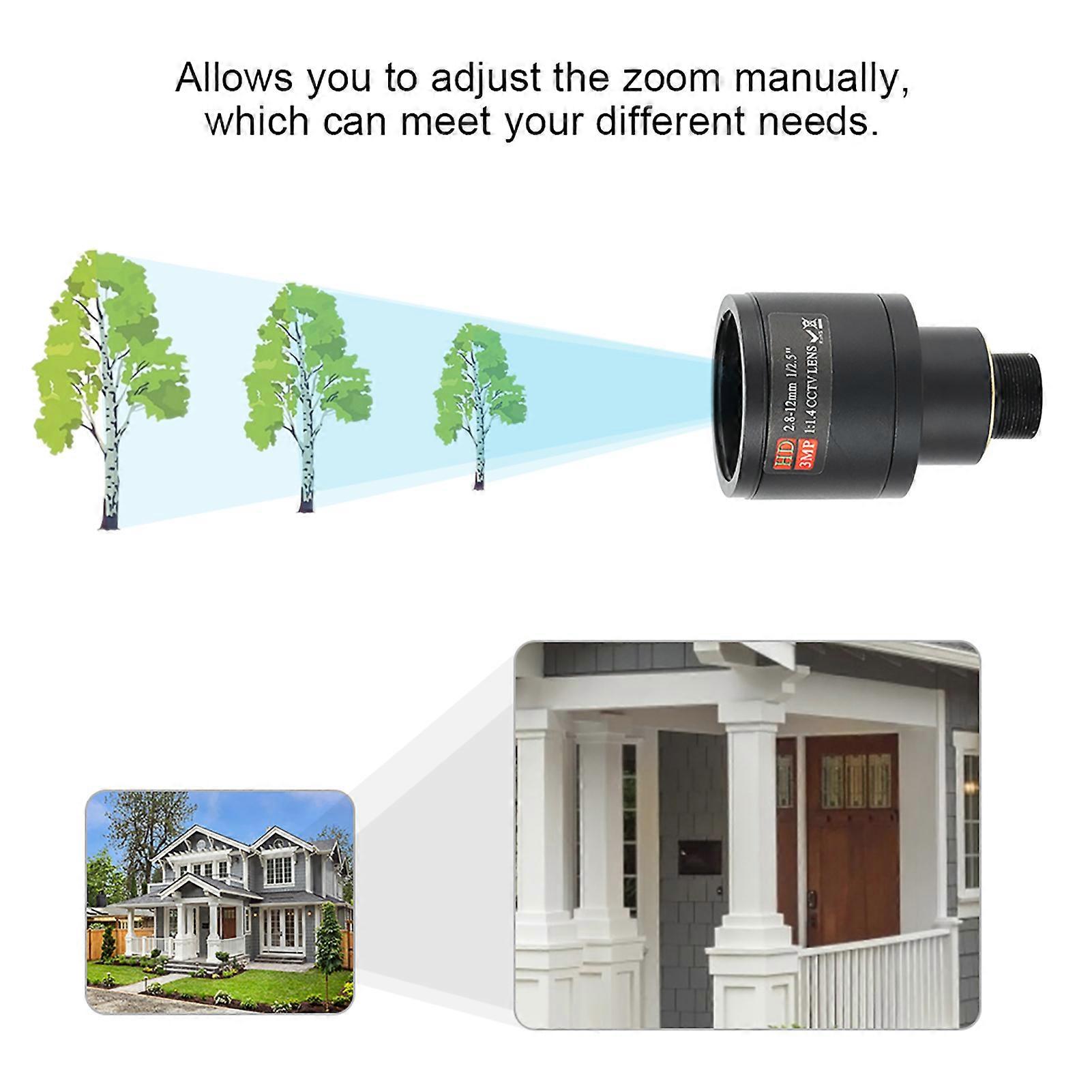 Professional Camera Board Lens 3MP Manual Zoom M12 Mount Security Surveillance