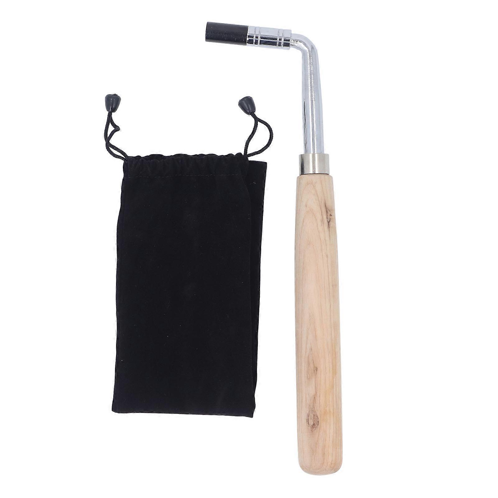 Piano Tuning Wrench L Shape Tuner Hammer Wooden Handle Tuning Spanner for Stringed Instrument Repair